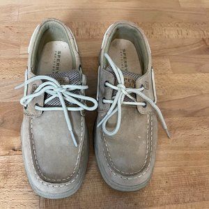 Sperry's Big Kid's Lanyard Boat Shoe Dark Tan Size: 3m
